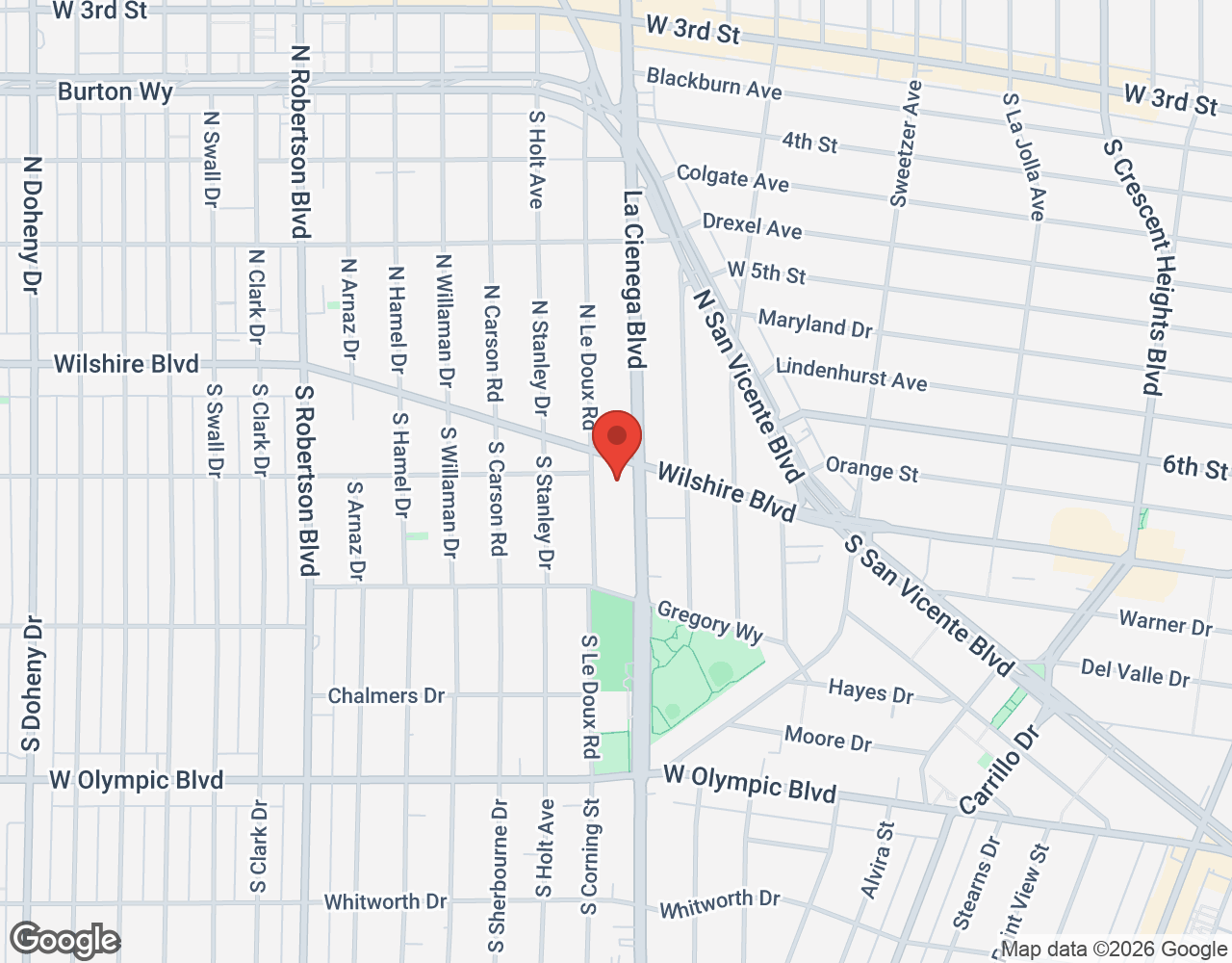 Map showing Beverly Hills location